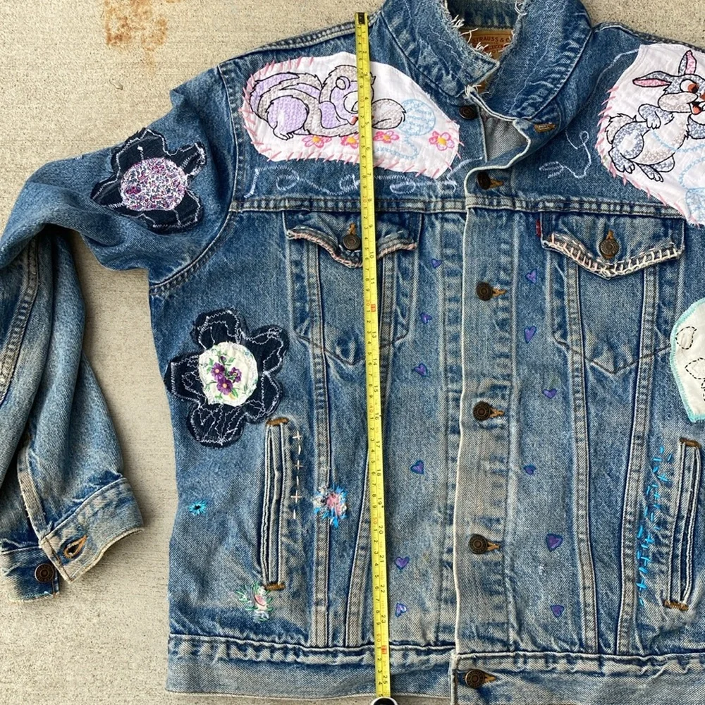 Vintage Upcycled Levi’s Jacket Disney Theme - Picture 13 of 14